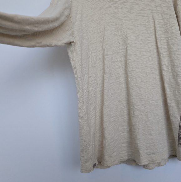 Good Karma by Life is Good Distressed Lagenlook Long Sleeve Sz L organic cotton - Picture 7 of 16